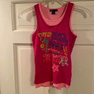 Girls Gapkids pink sequin tank top